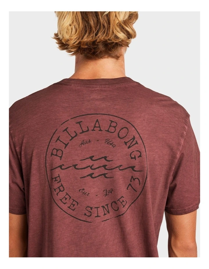 Big Wave Daz T-shirt in Brown image 4