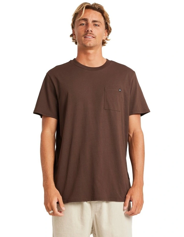 Premium Pocket T-shirt in Brown image 1
