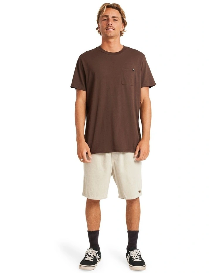 Premium Pocket T-shirt in Brown image 5