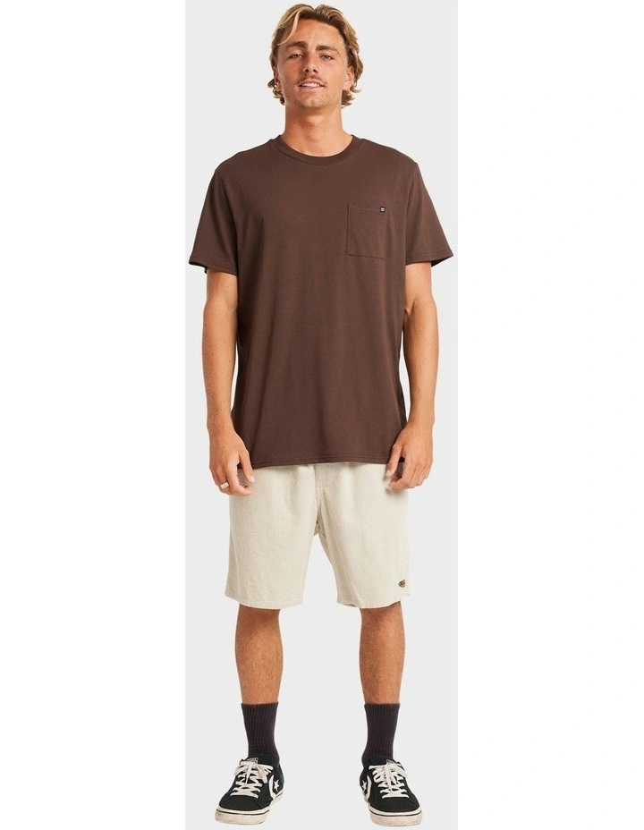 Premium Pocket T-shirt in Brown image 5