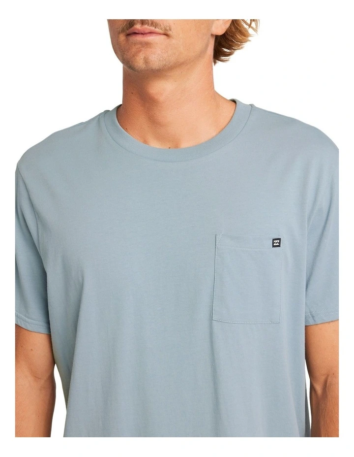 Premium Pocket T-shirt in Blue image 4