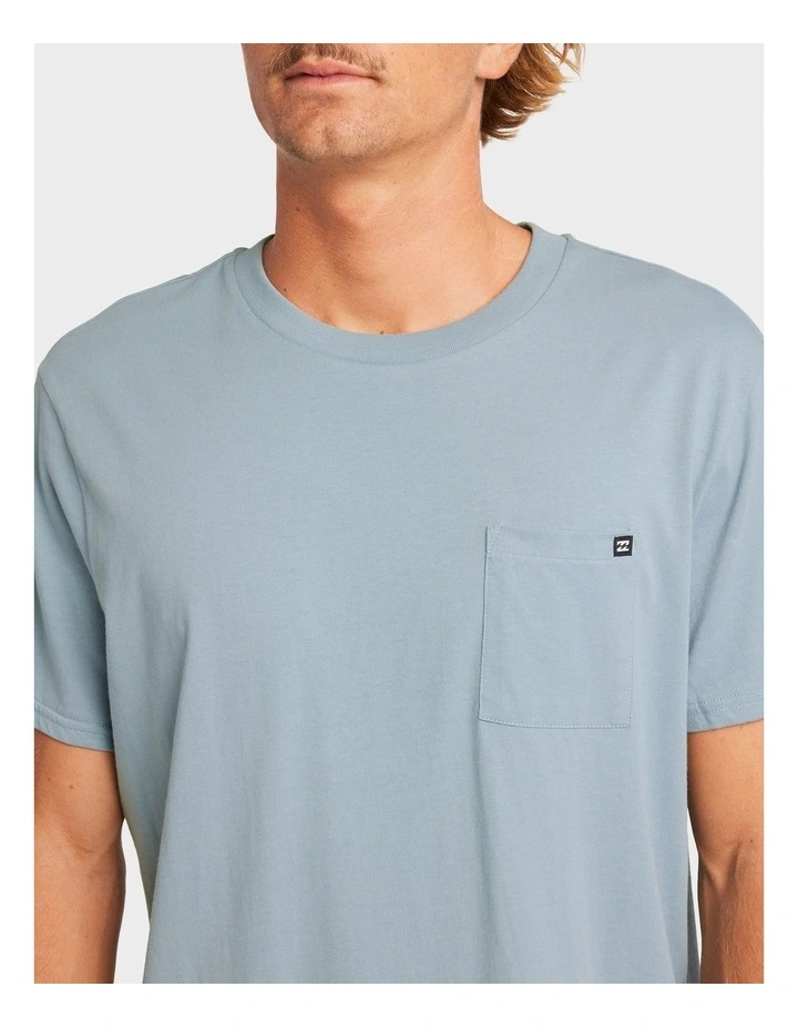 Premium Pocket T-shirt in Blue image 4