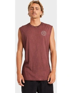 Big Wave Daz Muscle Tank in Brown