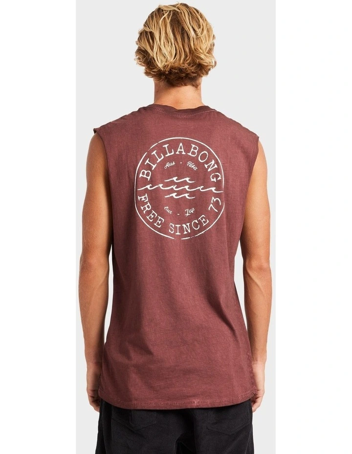 Big Wave Daz Muscle Tank in Brown image 2