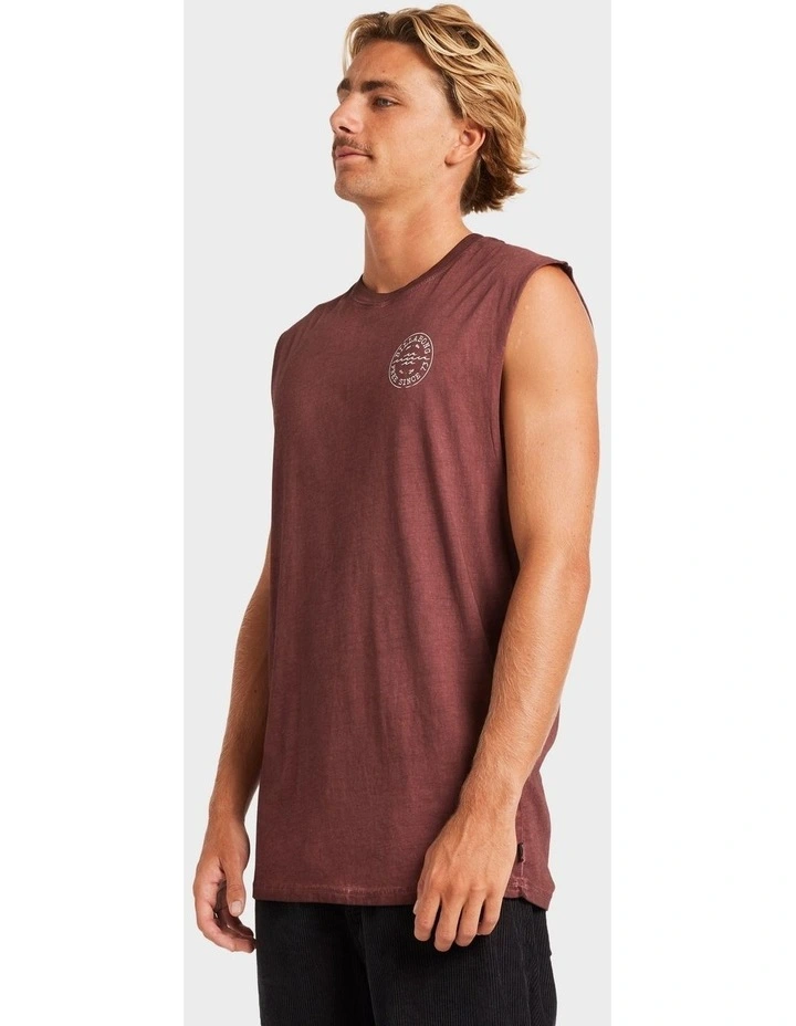 Big Wave Daz Muscle Tank in Brown image 3