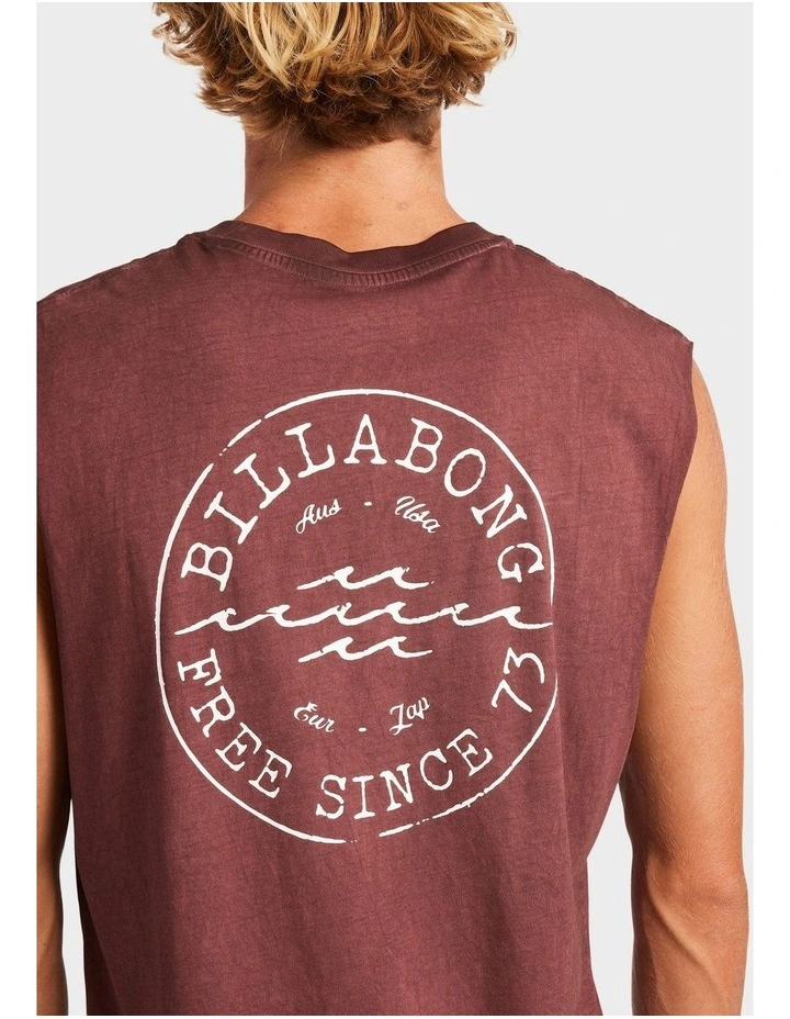 Big Wave Daz Muscle Tank in Brown image 4