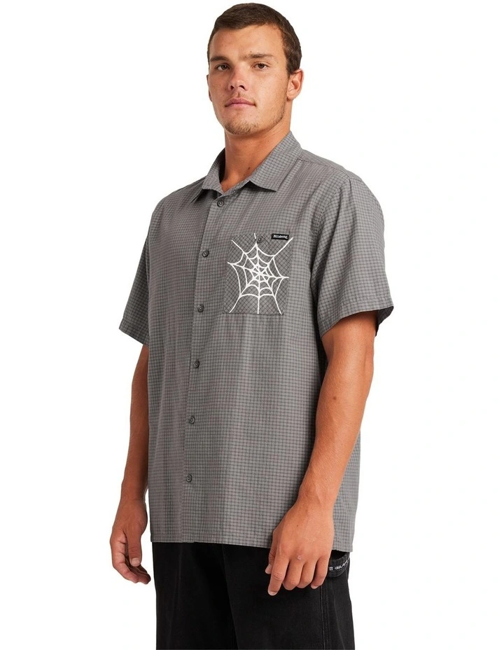 Web Mogul Short Sleeve Shirt in Raven image 3