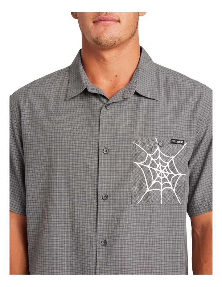 Web Mogul Short Sleeve Shirt in Raven image 4