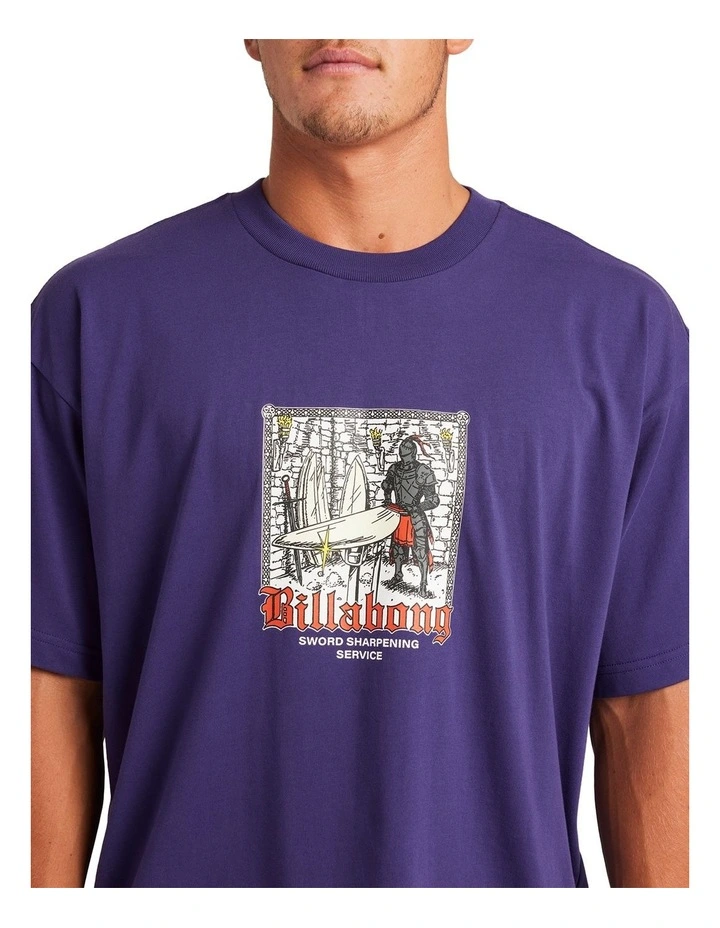 Sword Sharpen T-shirt in Blue image 4