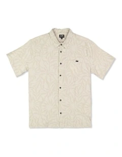 Sundays Jacquard Short Sleeve Shirt Ash