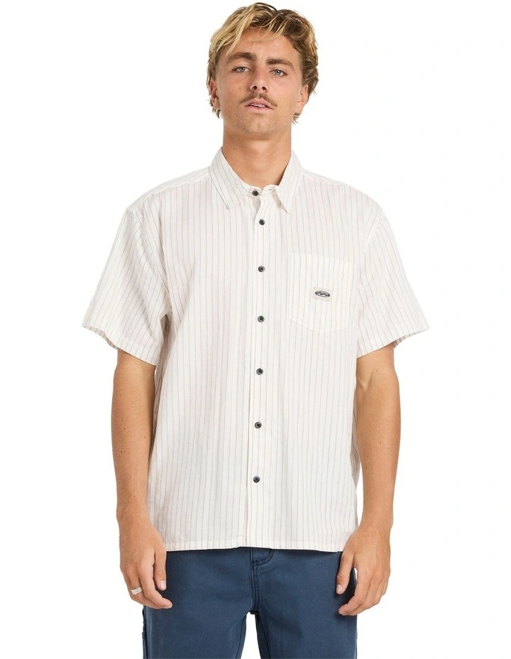 Bad Short Sleeve Shirt in Off White image 1