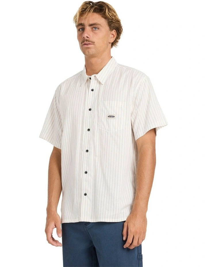Bad Short Sleeve Shirt in Off White image 3