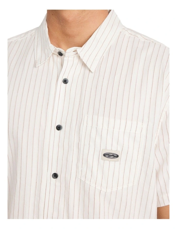 Bad Short Sleeve Shirt in Off White image 4