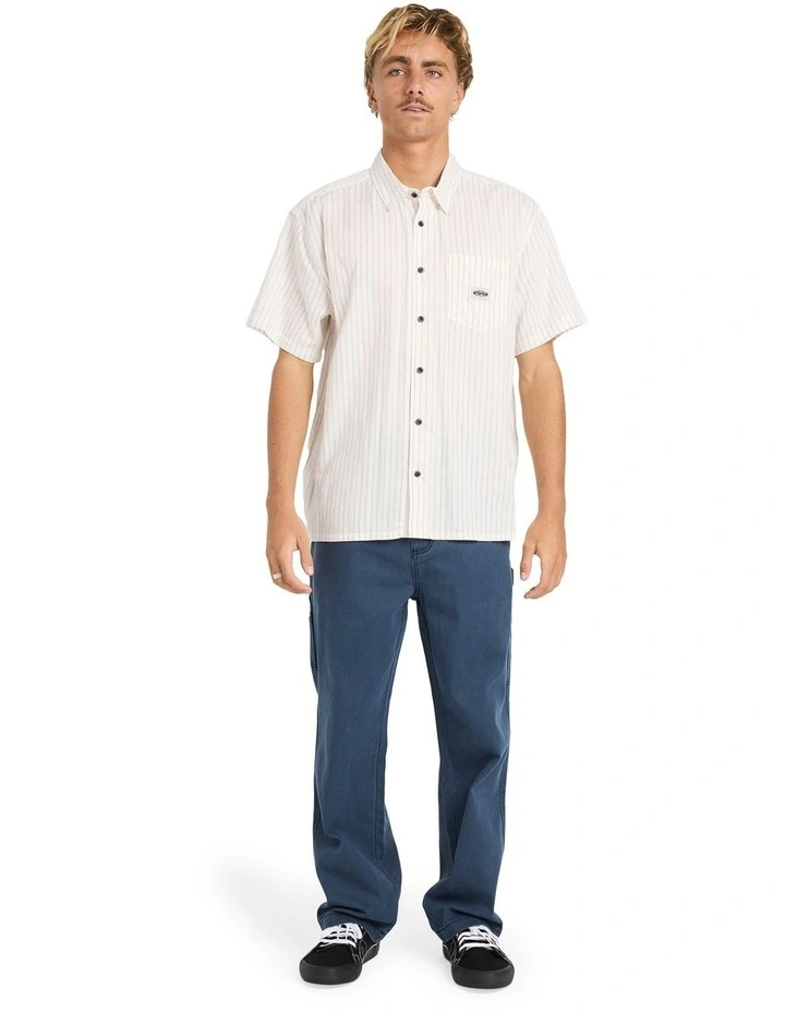 Bad Short Sleeve Shirt in Off White image 5