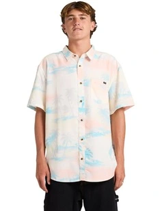 Sundays Lounge Short Sleeve Shirt in Off White