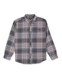 Coastline Long Sleeve Flannel Shirt Ash