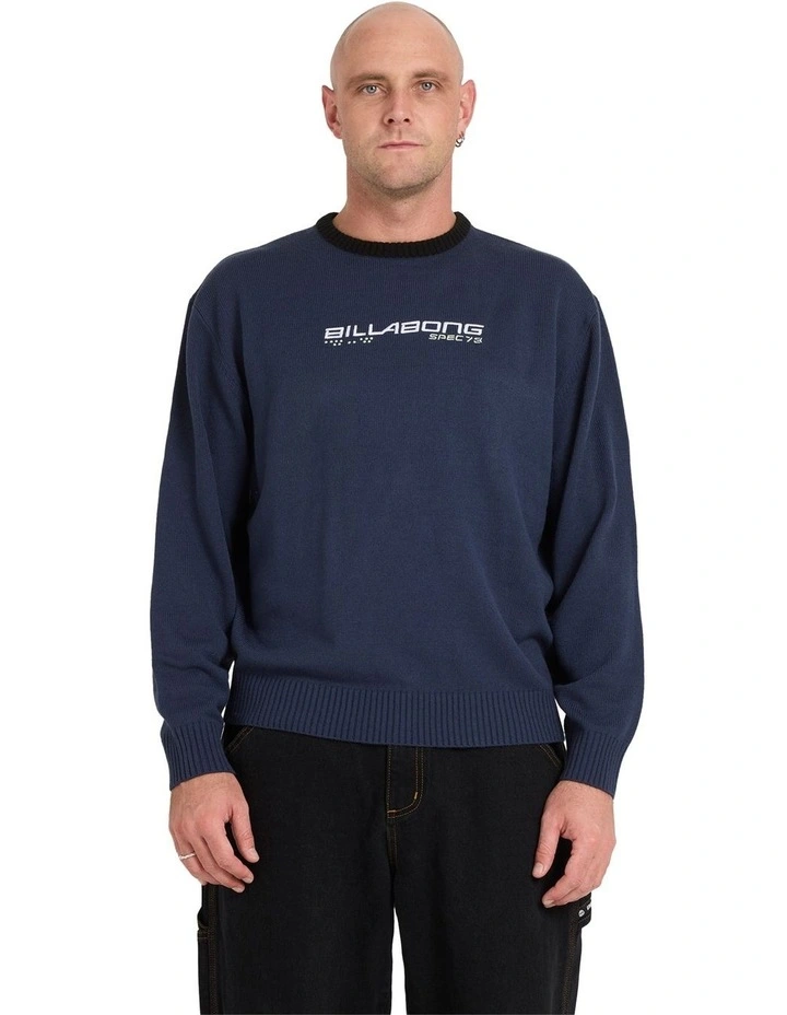 Spec 73 Knit Sweatshirt in Dusty Navy image 1