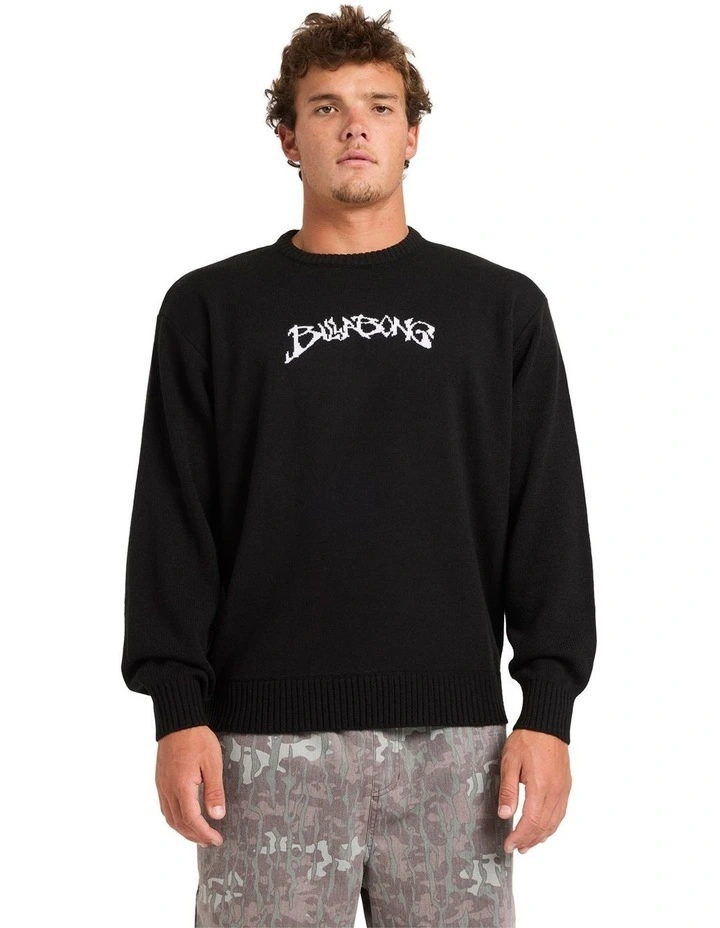 Filthy Knit Sweatshirt in Black image 1