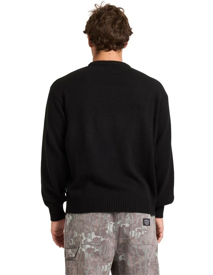 Filthy Knit Sweatshirt in Black image 2