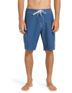 Piped Pro Performance Boardshorts 20 in Dark Denim