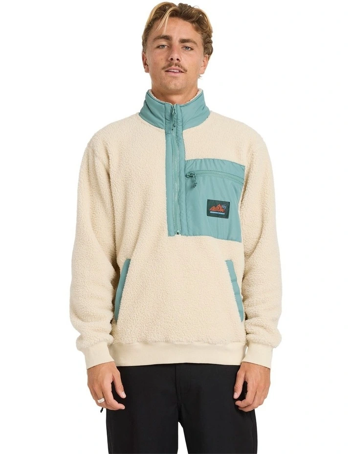 Boundary Peak Mock Neck Fleece Top in Oatmeal image 1