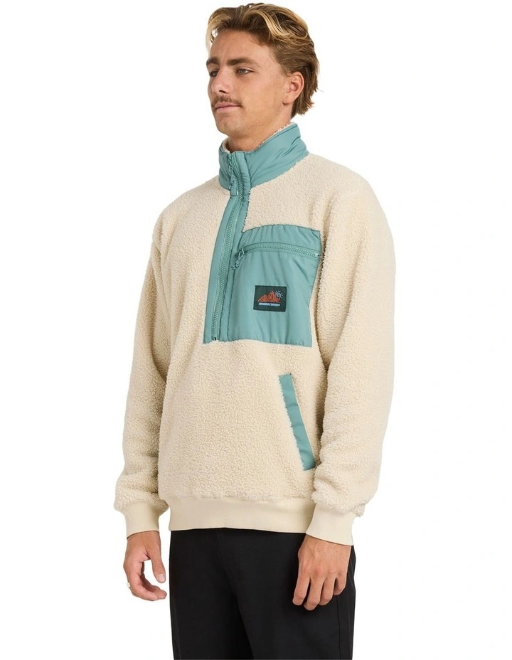 Boundary Peak Mock Neck Fleece Top in Oatmeal image 3