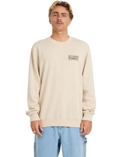 Short Sands Crew Neck Fleece Top in Oatmeal Heather