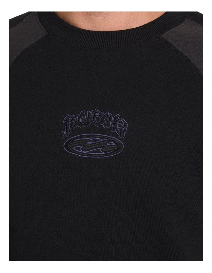 Bad Dog Crew Neck Fleece in Black image 4