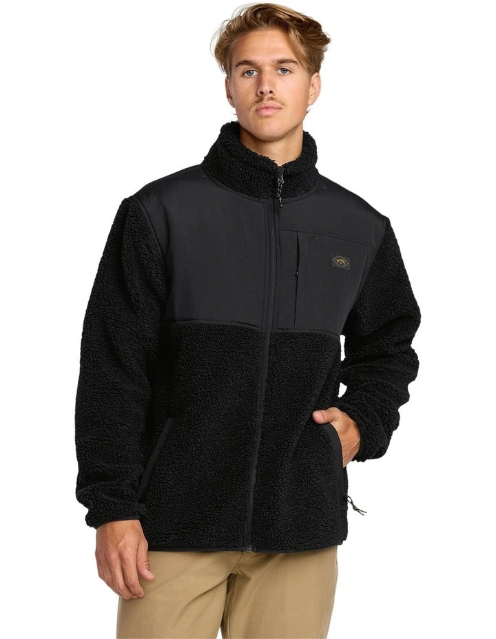 Boundary Summit Mock Neck Fleece Top in Black image 1