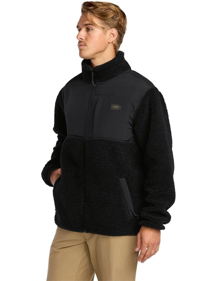 Boundary Summit Mock Neck Fleece Top in Black image 3