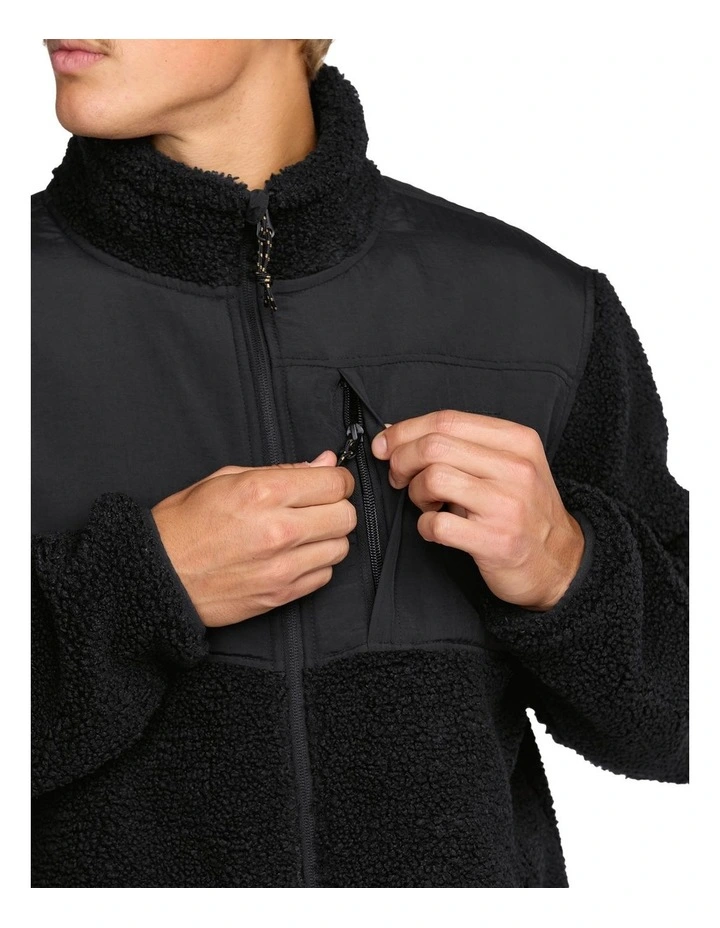 Boundary Summit Mock Neck Fleece Top in Black image 4
