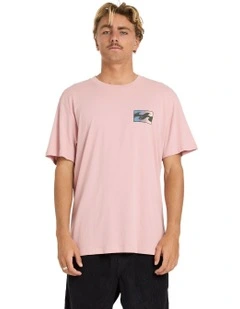 Crayon Wave T-Shirt Vintage Pink