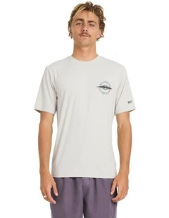 Hollow Diamond Loose Fit Surf T-shirt in Silver