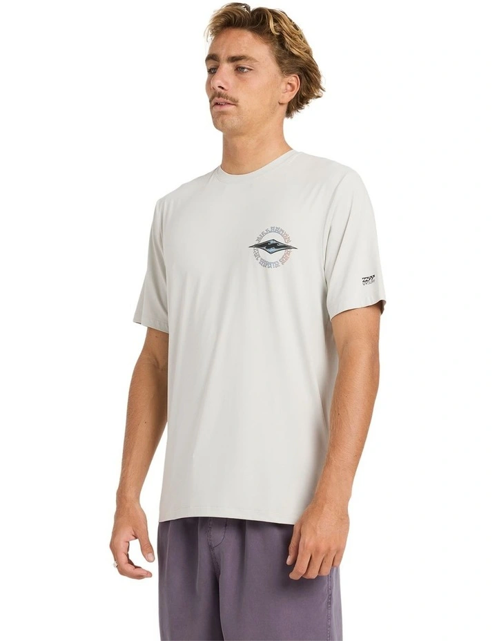 Hollow Diamond Loose Fit Surf T-shirt in Silver image 3