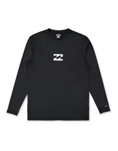 All Day Wave Loose Long Sleeve Rashvest in Black