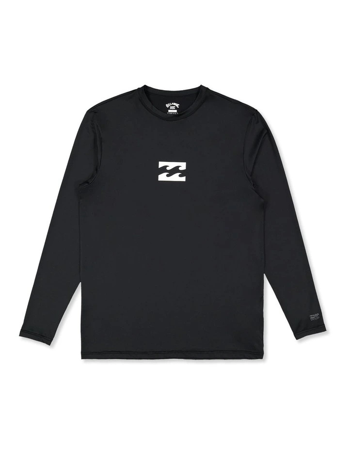 All Day Wave Loose Long Sleeve Rashvest in Black image 1