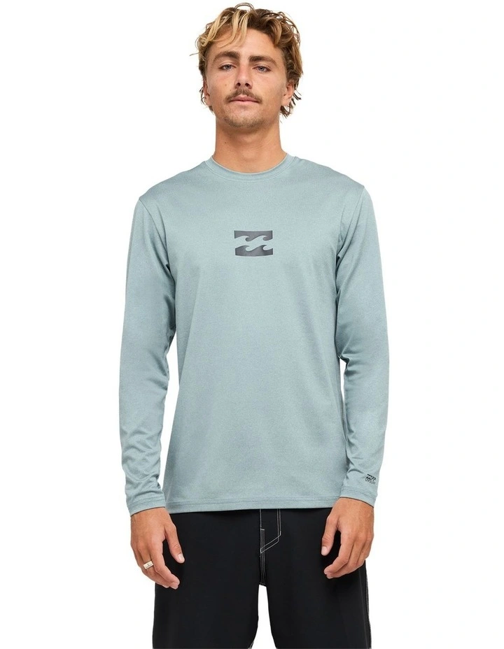 All Day Wave Loose Long Sleeve Rashvest in Blue Fog image 1
