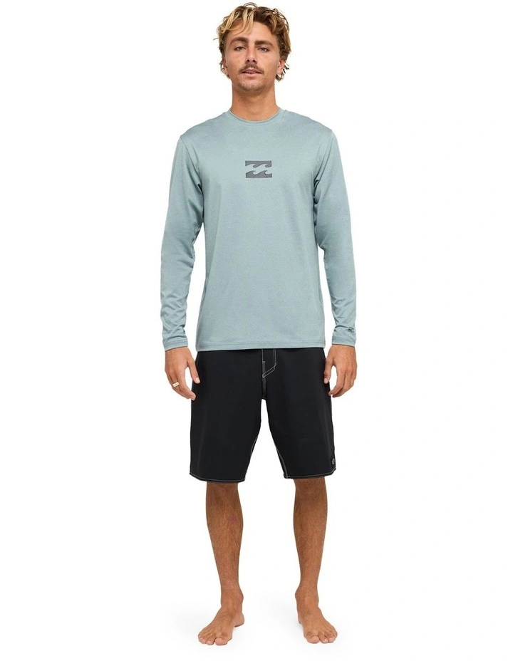 All Day Wave Loose Long Sleeve Rashvest in Blue Fog image 5