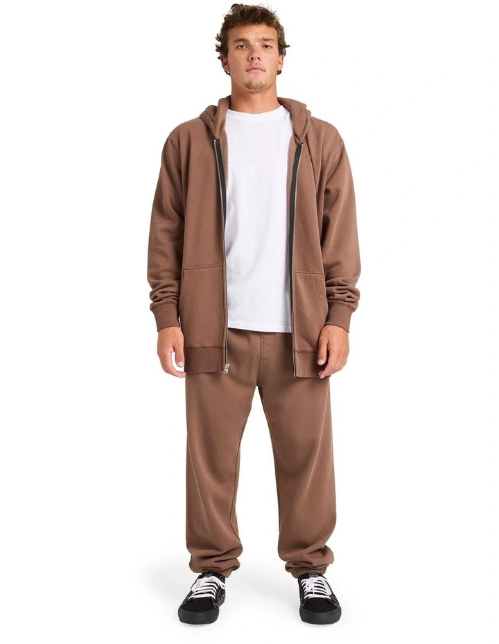 Premium Zip Through Hoodie in Mocha image 5