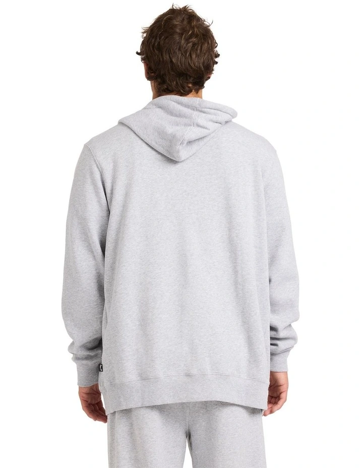 Premium Zip Through Hoodie in Light Grey Heather image 2