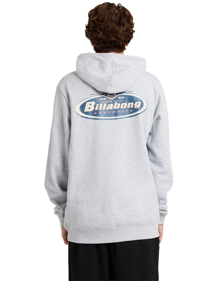 Diamond Wave Pullover Hoodie in Light Grey Heather image 2