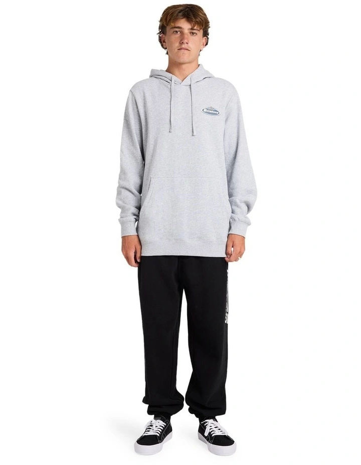 Diamond Wave Pullover Hoodie in Light Grey Heather image 5