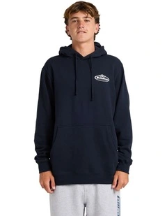 Diamond Wave Pullover Hoodie in Navy