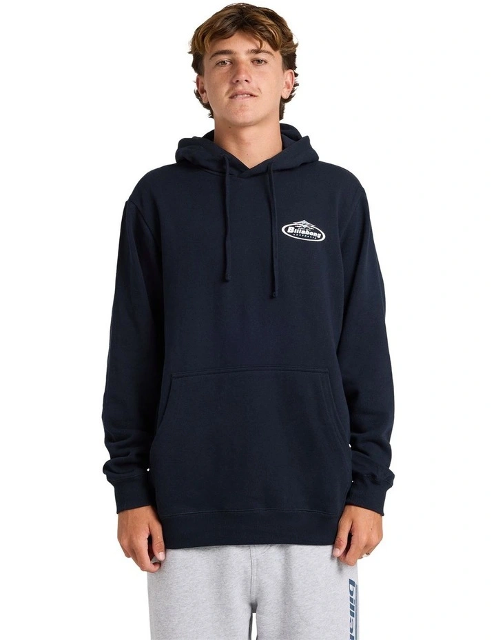 Diamond Wave Pullover Hoodie in Navy image 1