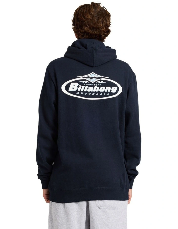 Diamond Wave Pullover Hoodie in Navy image 2