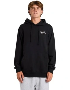 Walled Pop Pullover Hoodie in Black