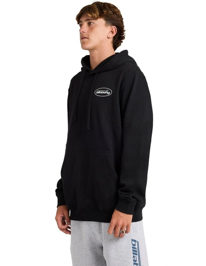 Walled Pop Pullover Hoodie in Black image 3