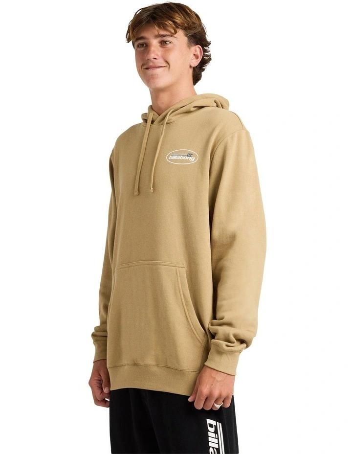Walled Pop Pullover Hoodie in Khaki image 3