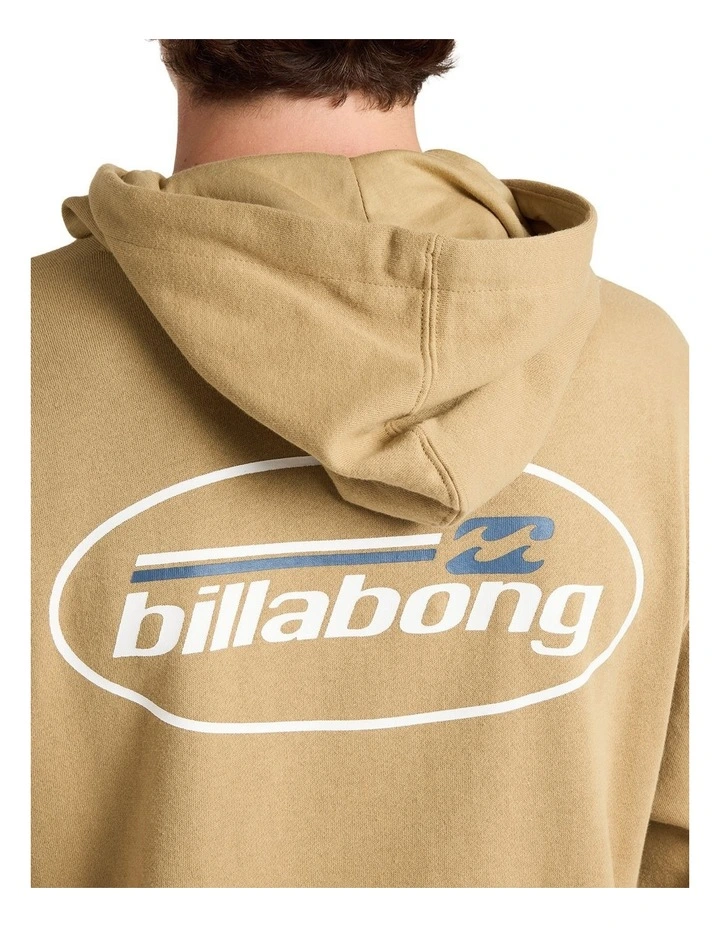 Walled Pop Pullover Hoodie in Khaki image 4