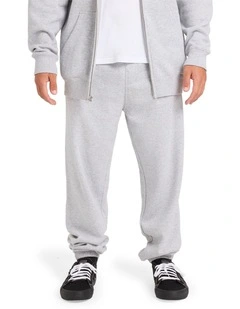 Premium Wave Wash Trackpants in Light Grey Heather